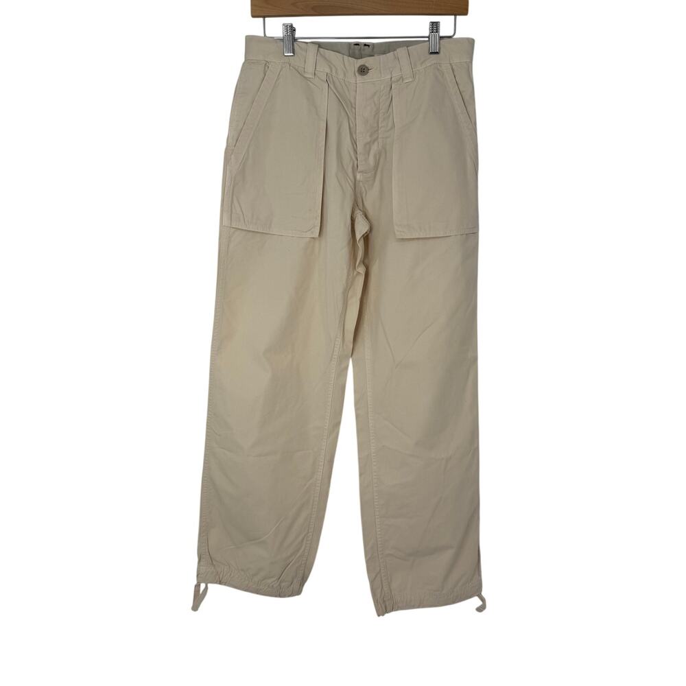 Vintage 2003 GAP Cargo Utility Pants XS Beige Khaki Drawstring Hem Y2K Retro